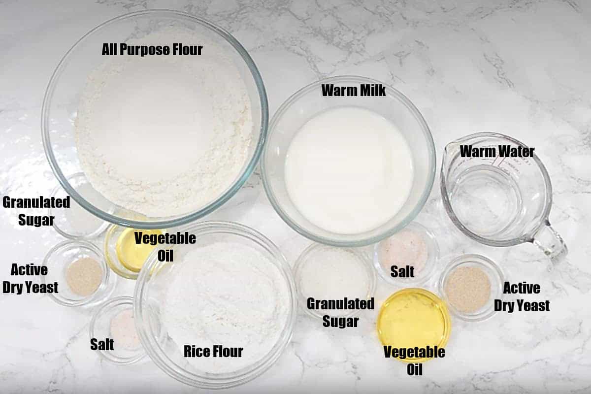 Dutch Crunch Bread Ingredients.
