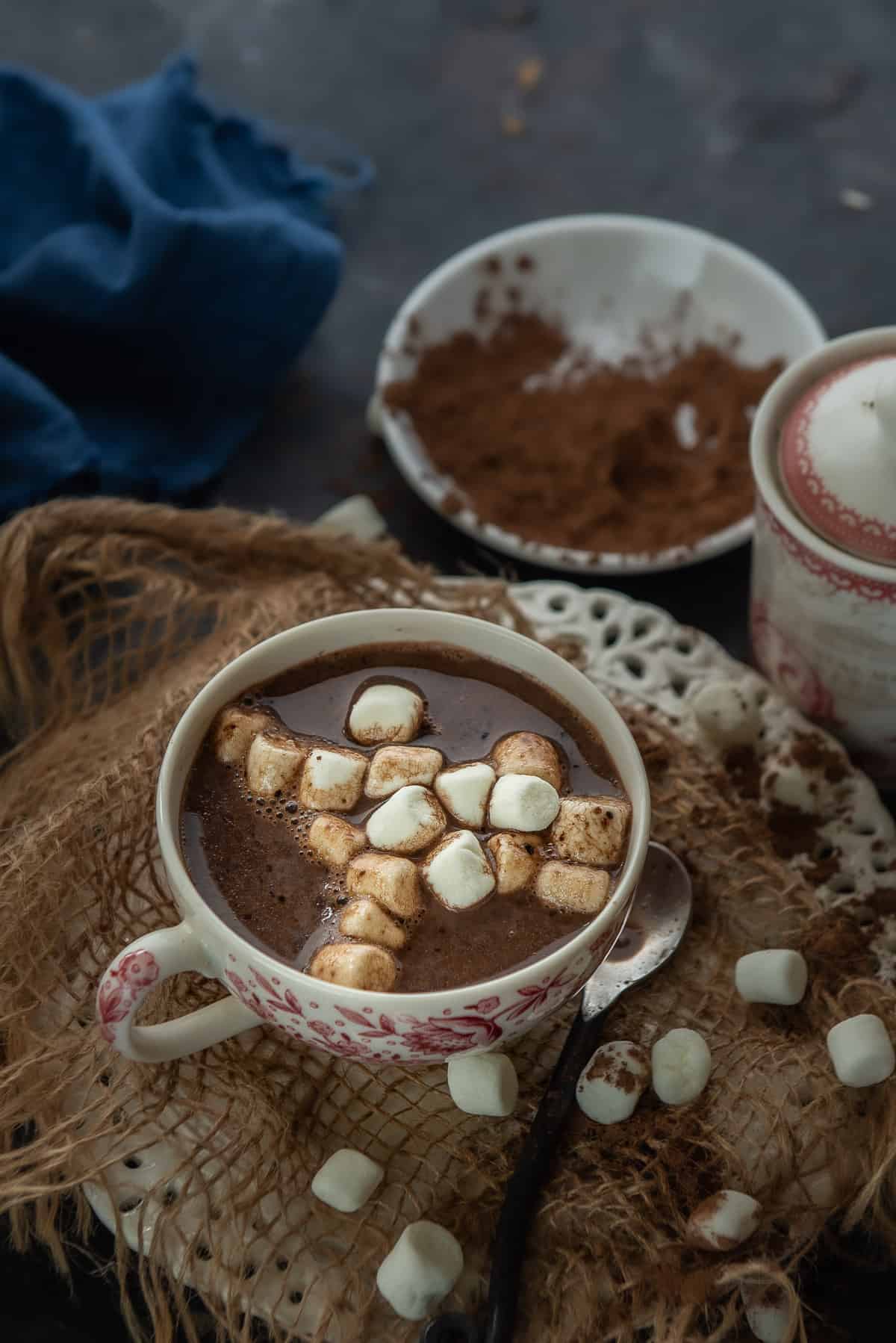 Instant Pot Hot Chocolate served in a cup.