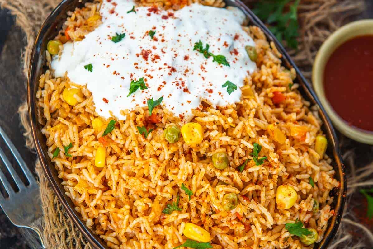 Instant Pot Mexican Rice Recipe Step By Step Video Whiskaffair