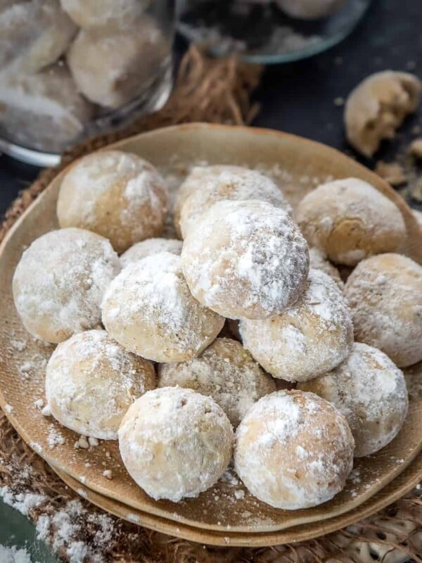 Nutty, Buttery, and Melt in Your Mouth, these Italian Wedding Cookies are a perfect treat to make for holidays, baby showers, or bridal parties.