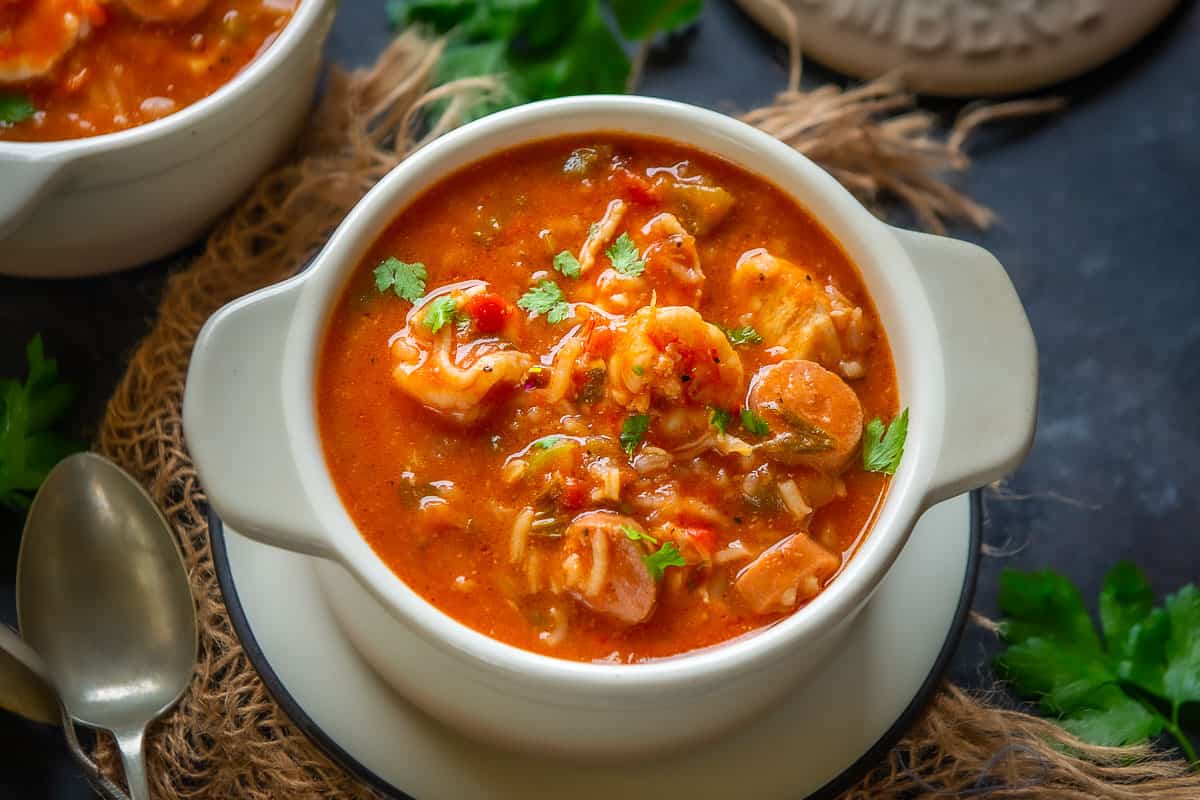 The Best Spicy Jambalaya Soup Recipe + Video Whiskaffair