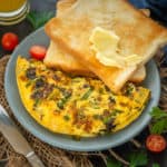Spicy, crunchy and easy to make, Kimchi Omelette is a Korean breakfast staple. It is gluten free, dairy free and healthy with a umami kick.