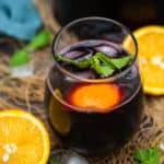 Red Wine Spritzer served in a glass.