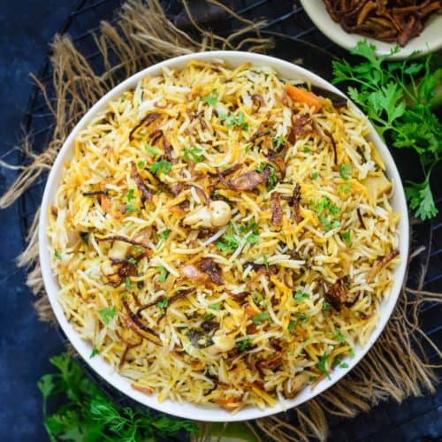 Veg Biryani Recipe (Step by Step + Video) Whiskaffair