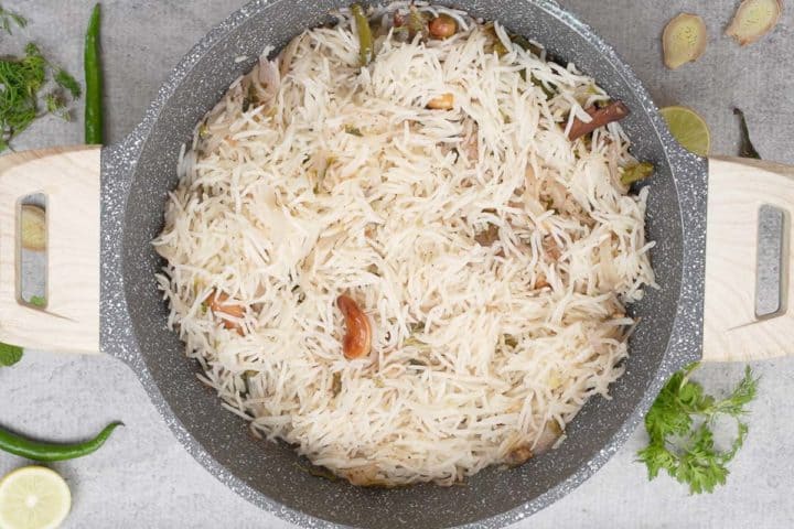 Bagara Rice Recipe (Hyderabadi Bagara Khana) - Whisk Affair