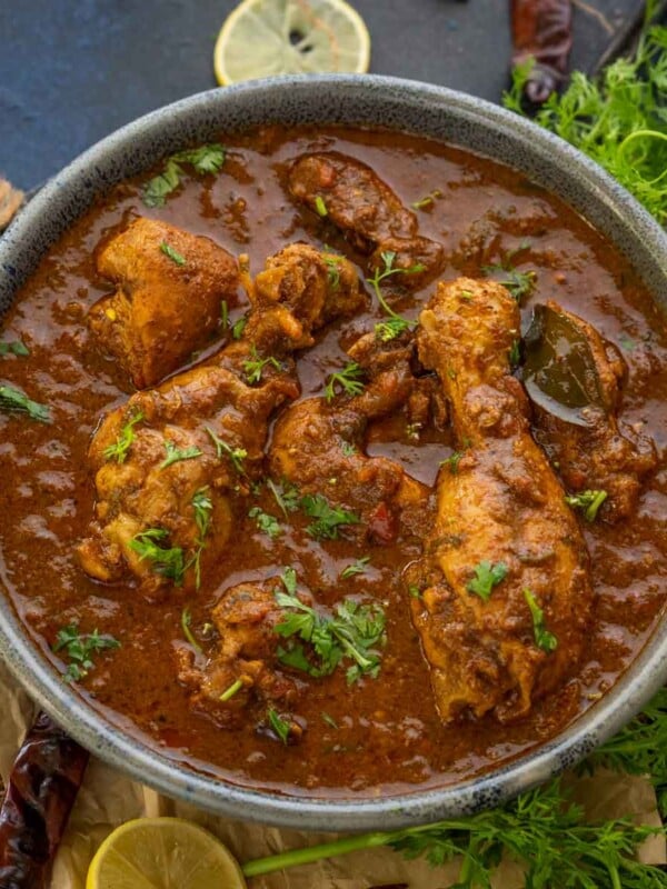 Chicken Chettinad Curry is a fiery hot and delicious traditional curry from the Chettinad region of South India. Make it using my easy recipe at home.