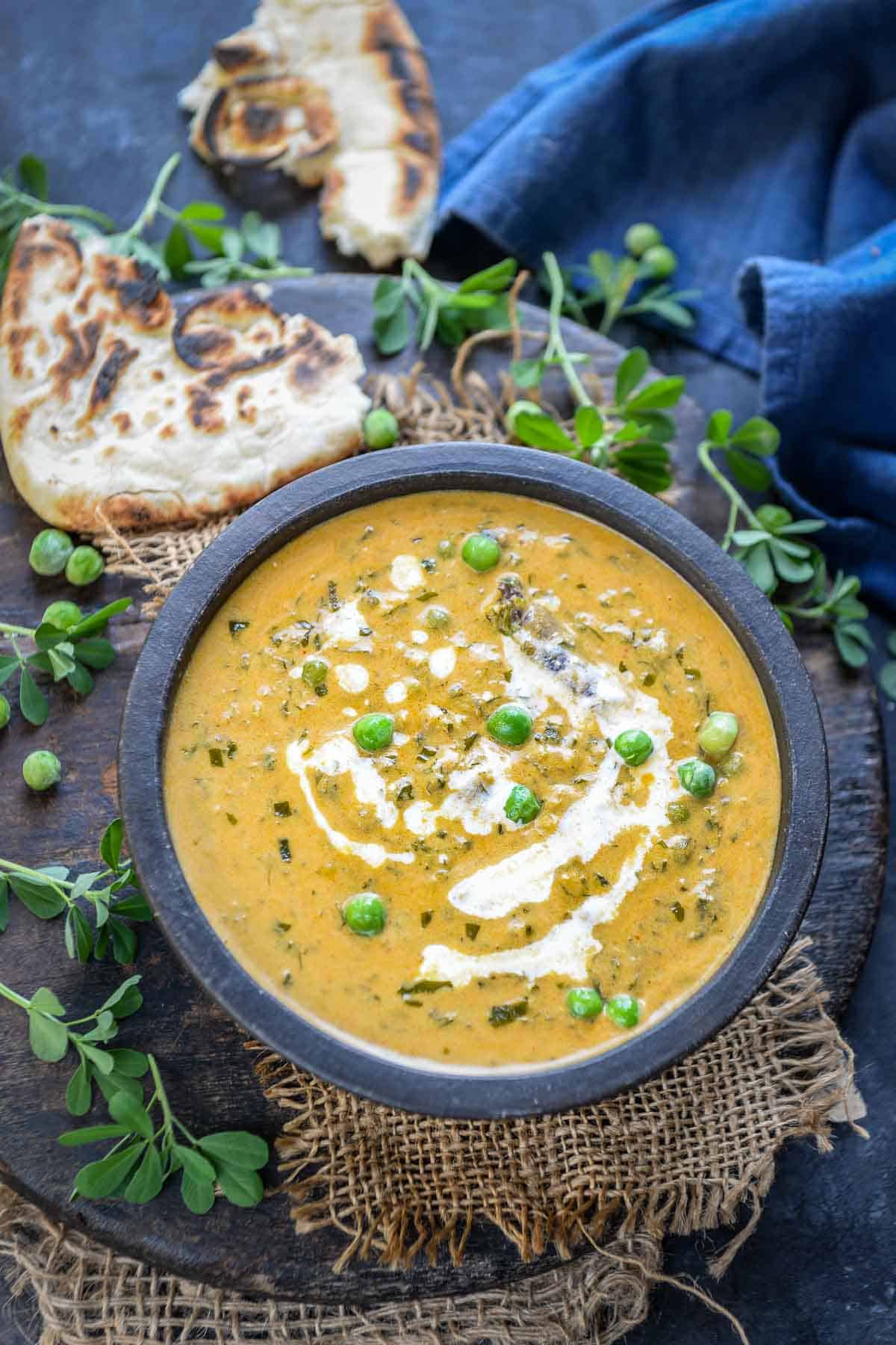 Methi Matar Malai Recipe  Restaurant Style    Whiskaffair - 99