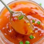 Sweet, savory, spicy, tangy, and sticky, all at the same time, this Thai Sweet Chili Sauce (Nam Chim Kai, Nam Jim Gai) is a versatile Asian sauce that gets ready in 10 minutes and can be stored for 2 weeks in the refrigerator. Make this Asian staple using my easy recipe (gluten-free, can be easily made vegan).