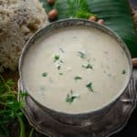Shengdana amti served in a bowl.