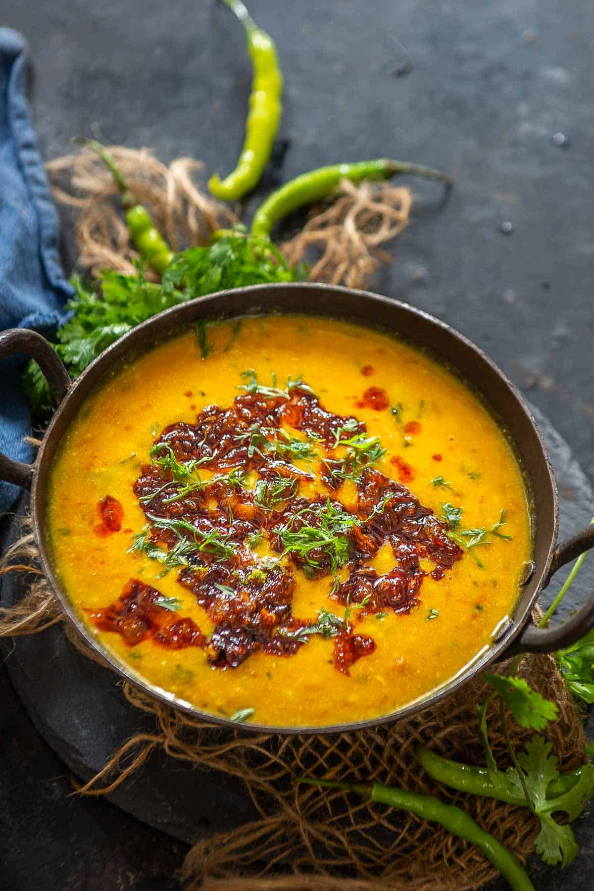 Shahi dal served in a bowl.