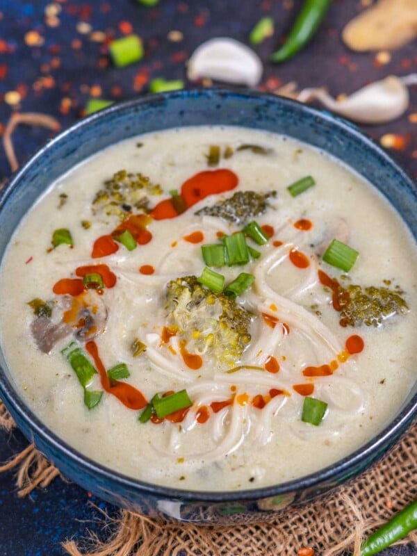 Thai Green Curry Noodle Soup is a delicious recipe bursting with flavors. Make it for a quick weeknight dinner using my easy recipe.