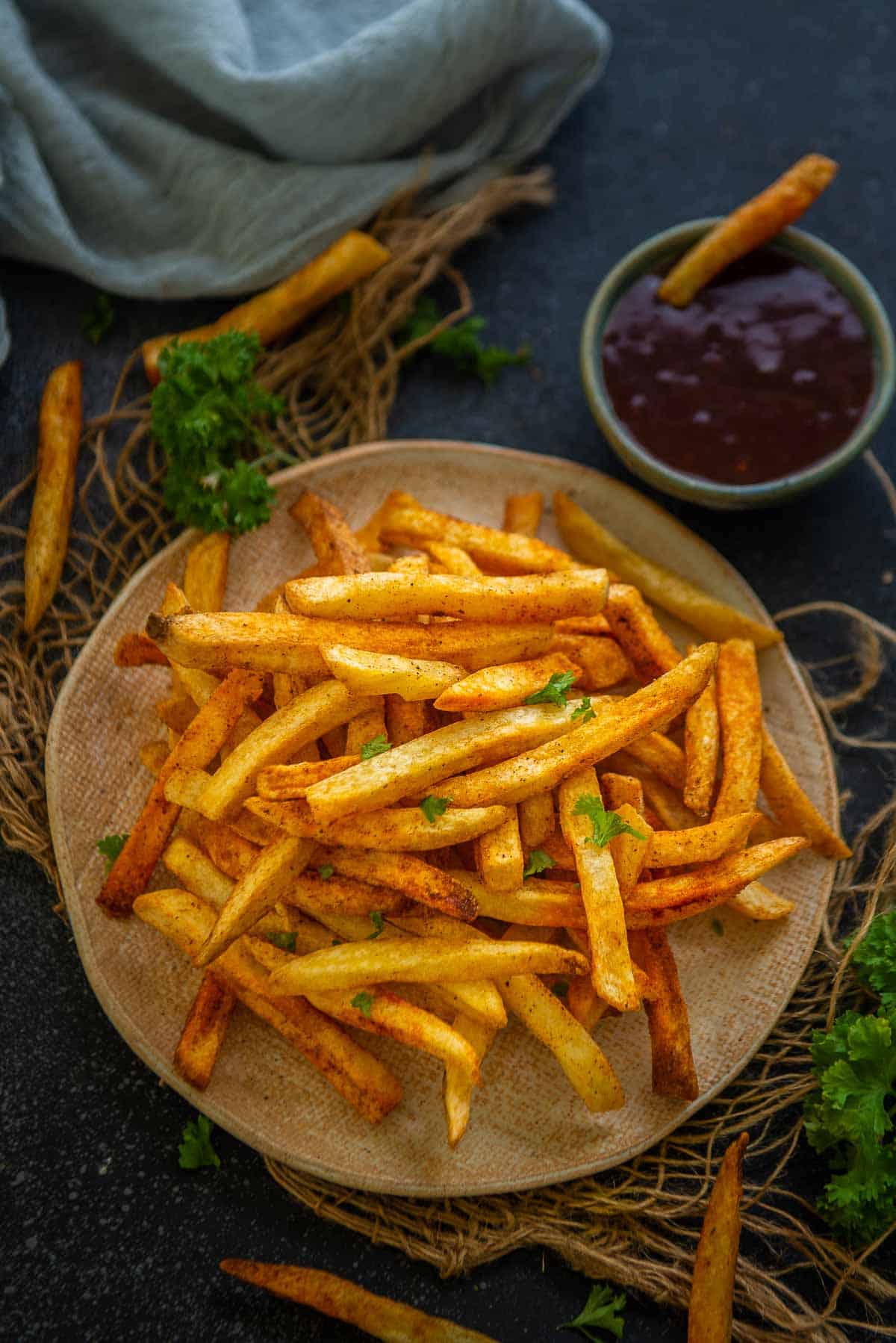 Air Fryer Frozen French Fries Recipe (Steps + Video) - Whiskaffair