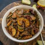 Make this quick and easy Chinese Zucchini Stir Fry in under 15 minutes. It is a great healthy side dish that goes well with any meal (vegan, keto, and can be easily made gluten-free).