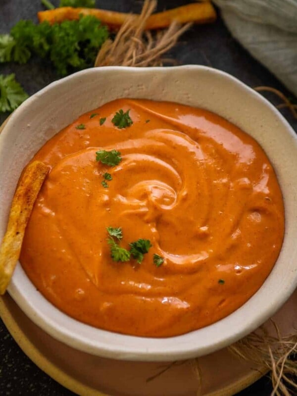Make this cheat version of Korean Gochujang Aioli in under 5 minutes. Serve this versatile sauce with just about anything (vegetarian, gluten-free).