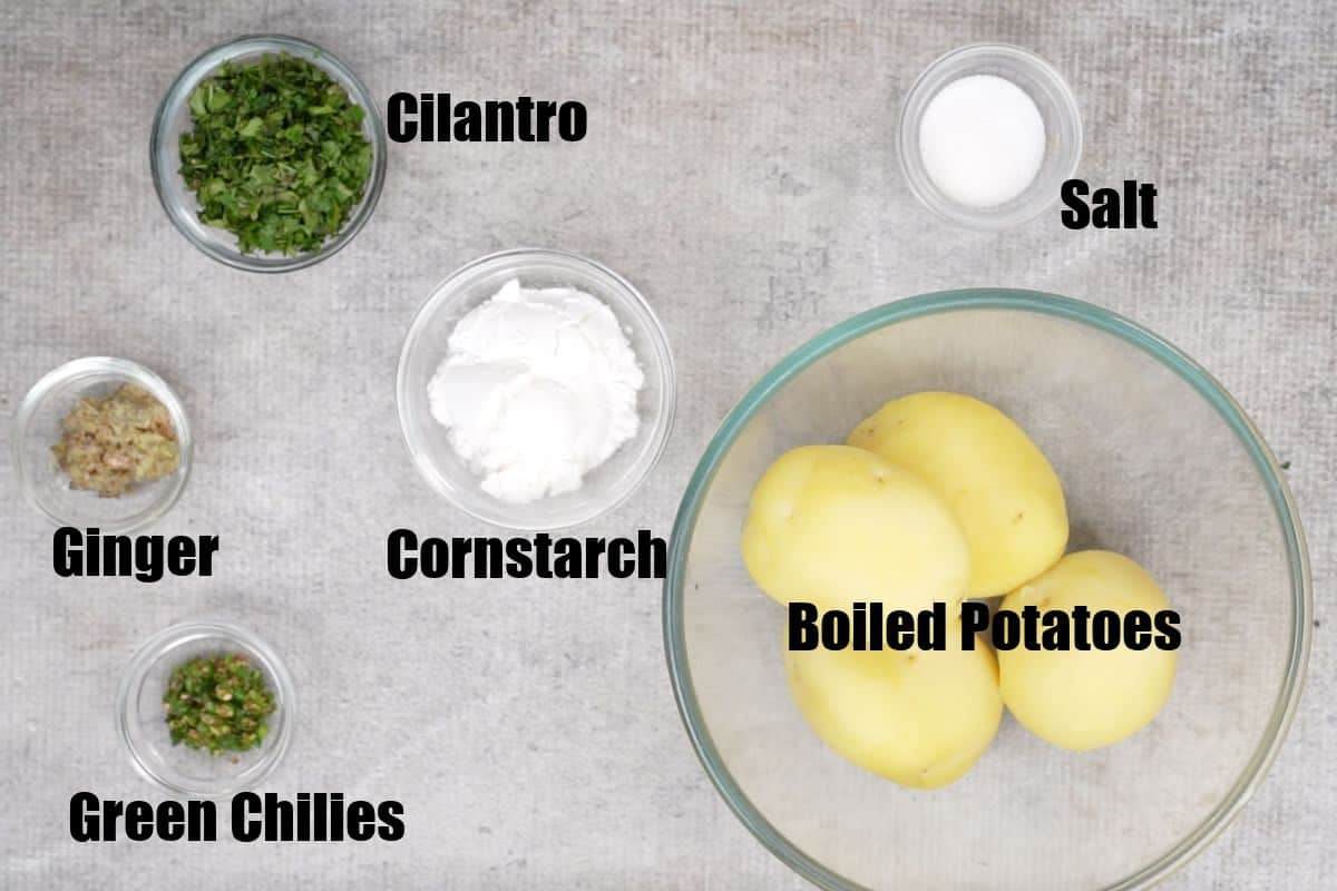 Aloo pattice ingredients 