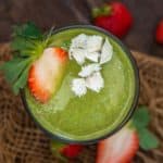 Try this super healthy 5-minute Easy Strawberry Banana Spinach Green Smoothie using simple pantry ingredients. This green smoothie can be served as a snack, breakfast, or dessert, keeping you full for a long time.