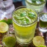 Fuljar soda served in a glass.