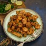 Make these Japanese Hibachi Shrimp at home using my easy recipe. This Japanese steakhouse copycat recipe comes together in under 20 minutes using simple ingredients and is inexpensive (gluten-free).