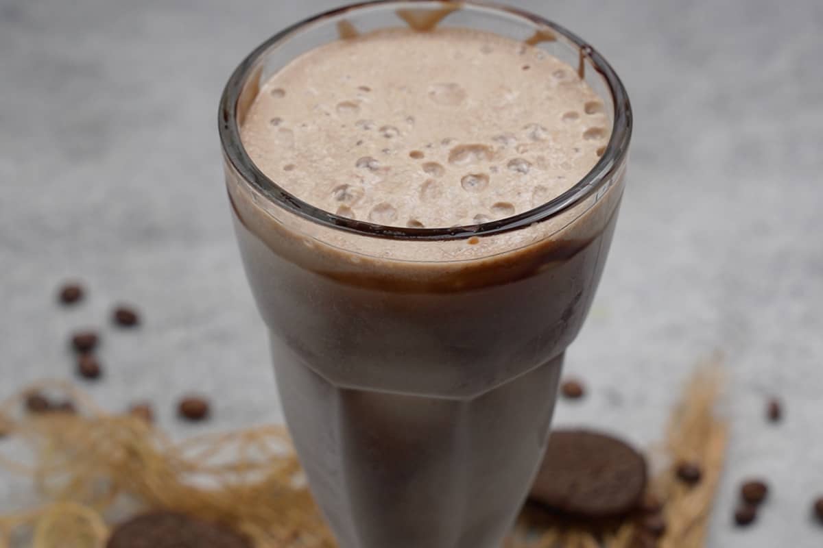 Coffee poured in serving glasses.