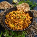 Dry Paneer Bhurji is a North Indian style stir fry made using Indian cottage cheese (paneer), onions, tomatoes, and spices. Make this protein-rich sabji in under 20 minutes and serve it for breakfast, lunch, or dinner.