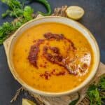 This Yellow Moong Dal Tadka is a simple North Indian style lentil dish where split and skinned yellow mung lentils are cooked until creamy and then tempered with a spicy tempering. Use my easy recipe to make it in an instant pot or on a stovetop pressure cooker.