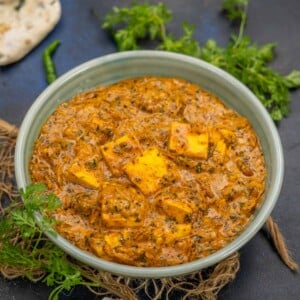 Paneer Methi Masala is a delicious North Indian style curry made using paneer, and fresh fenugreek leaves (methi). Make it at home using my easy recipe (vegetarian, gluten-free).