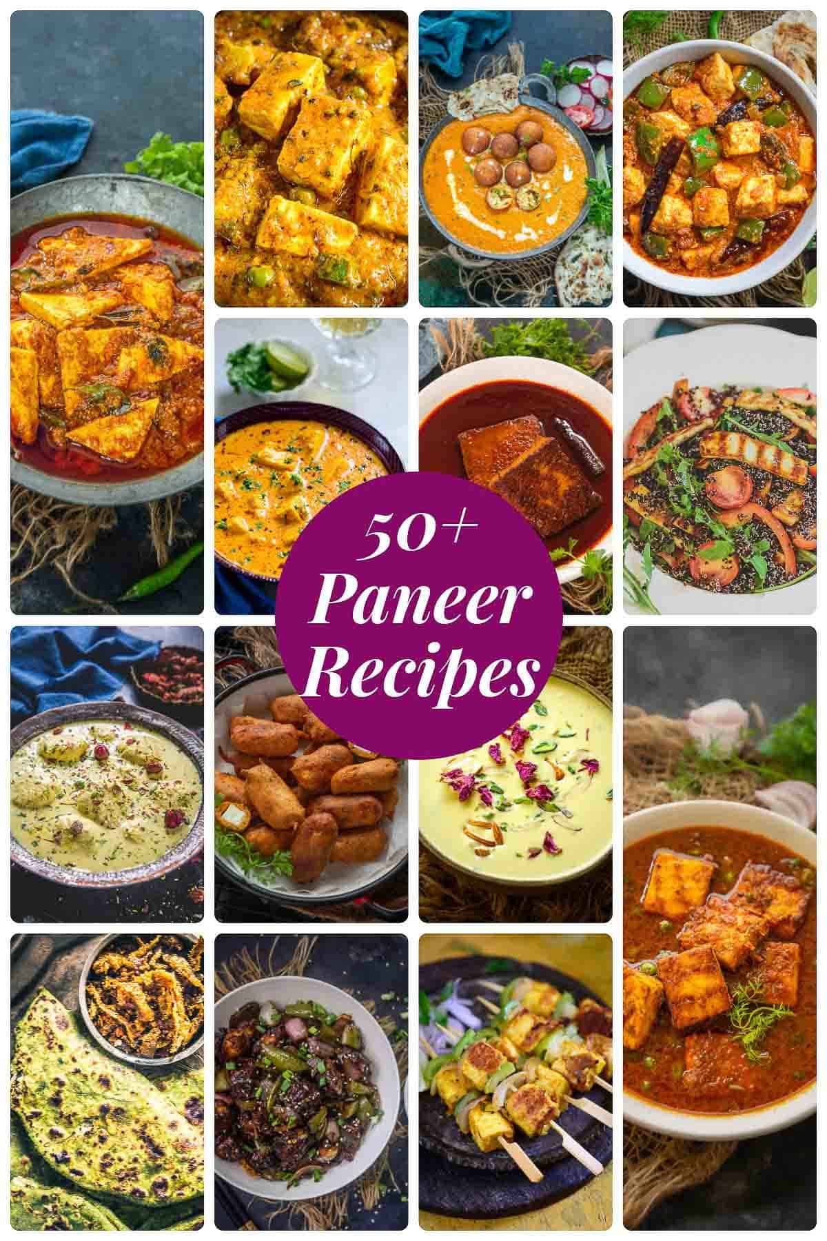 Collage of Paneer Recipes