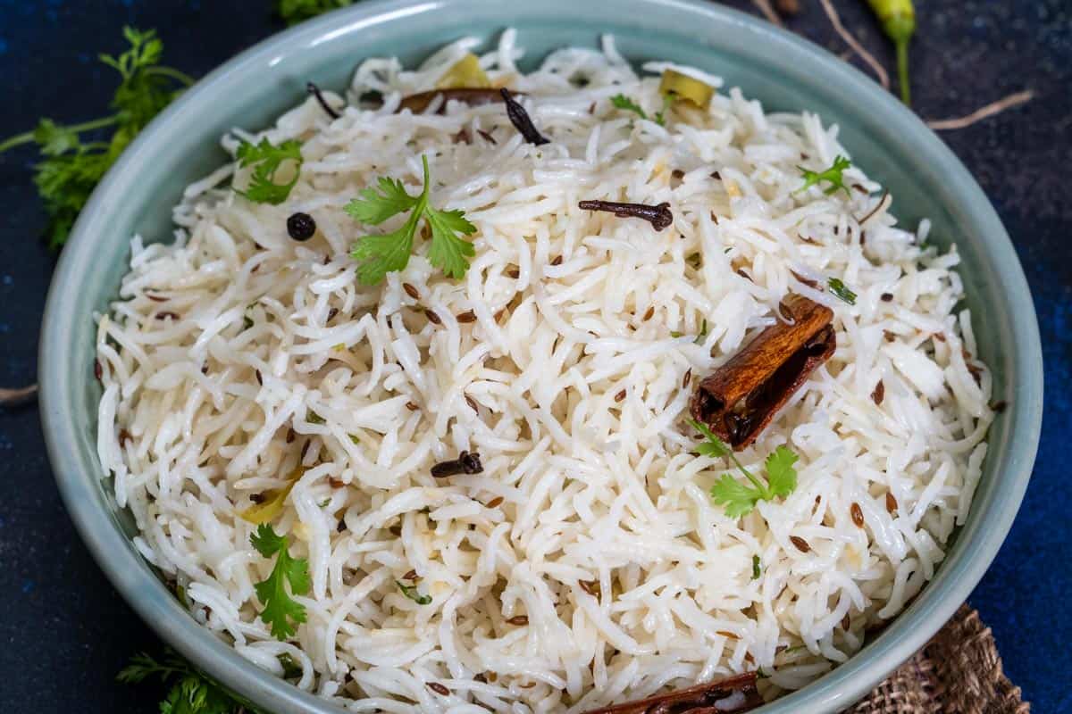 Jeera Rice Recipe (Indian Cumin Rice) Pan + Instant Pot + Cooker
