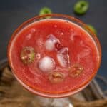Sipping on this Spicy Watermelon Margarita is the best way to spend your summer weekends! 6 ingredients and 5 minutes are all you need to bring it together (vegan, gluten-free).