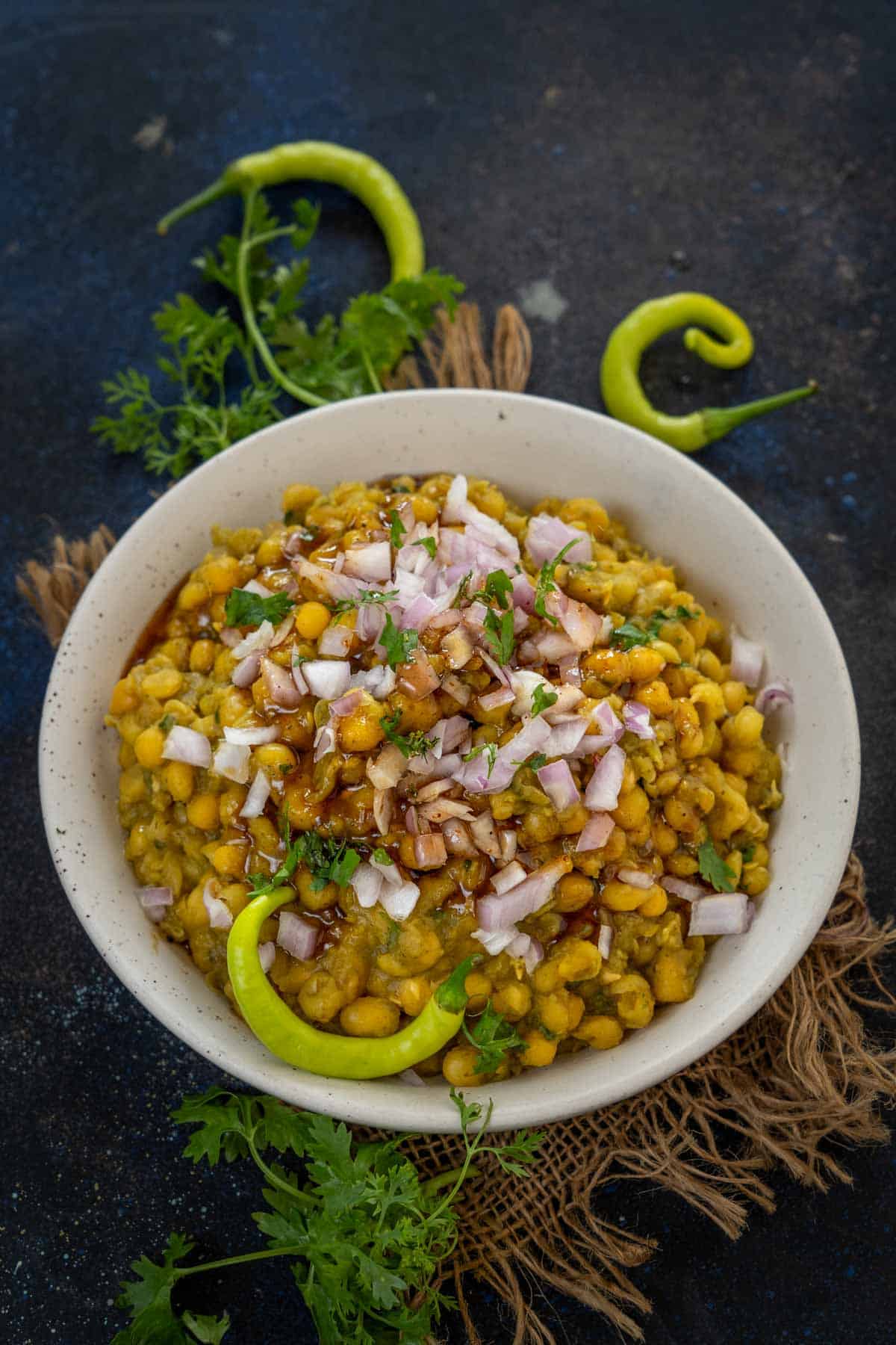 ragda served in a bowl.