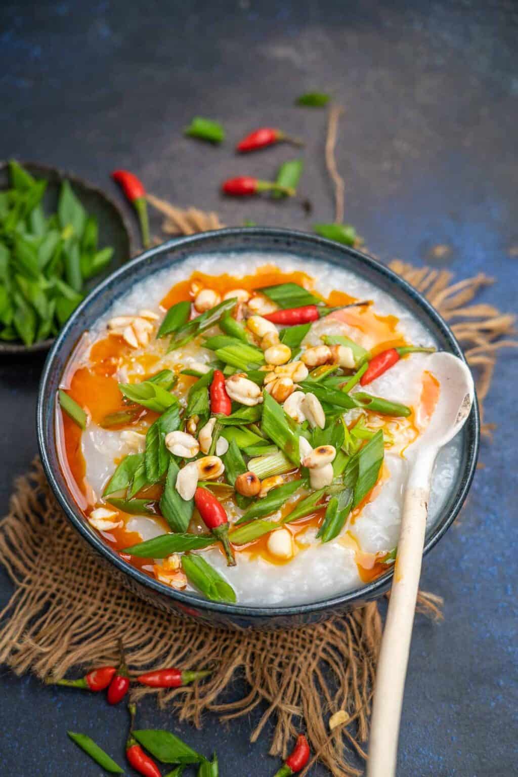 Easy Instant Pot Chicken Congee Recipe (Rice Porridge, Jook)