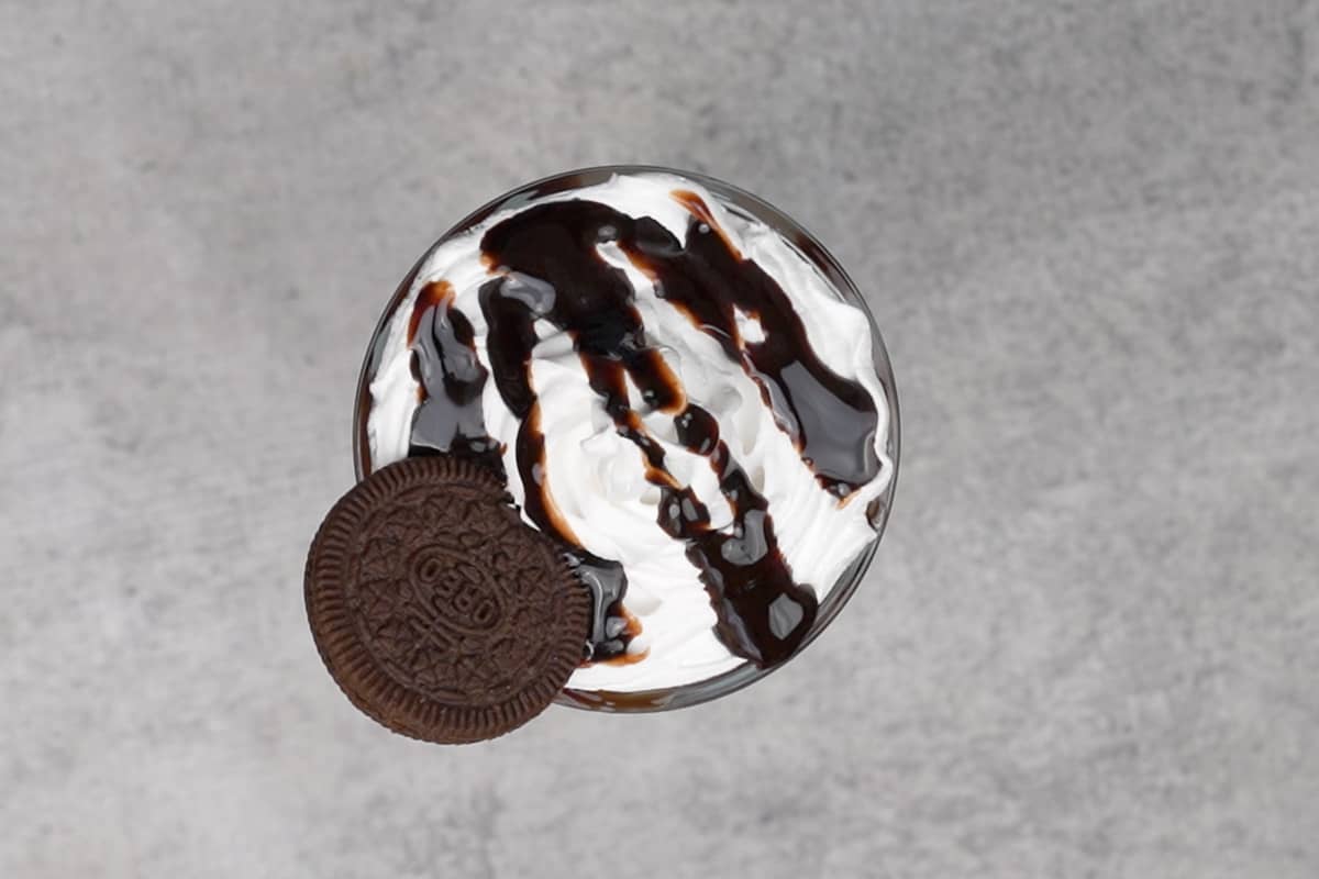 Ready thick oreo milkshake.
