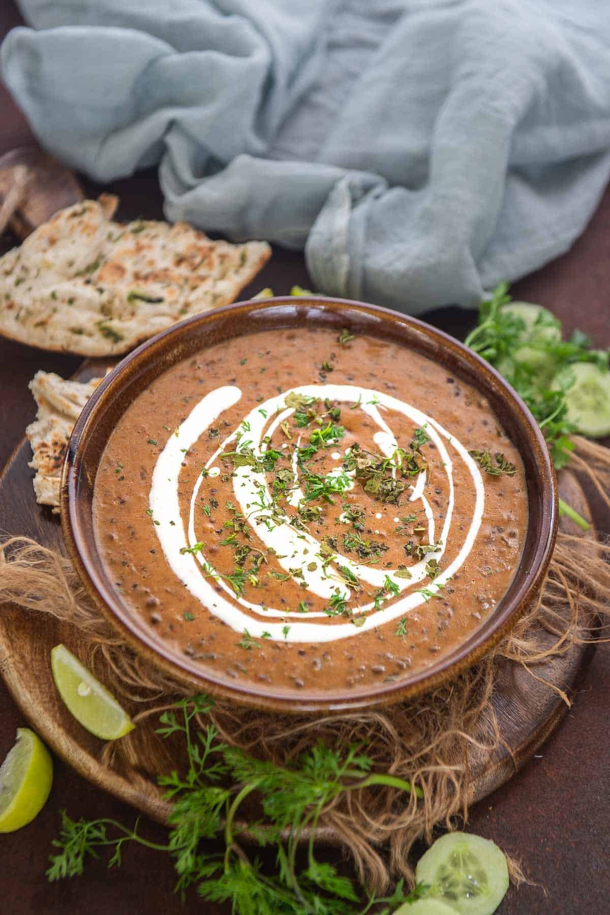Dal Makhani served in a bowl