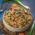 Paneer Fried Rice is an Indo-Chinese style rice stir fry dish where rice is stir-fried with paneer, sauces, and lots of crunchy veggies. Make it at home using my easy recipe (vegetarian).