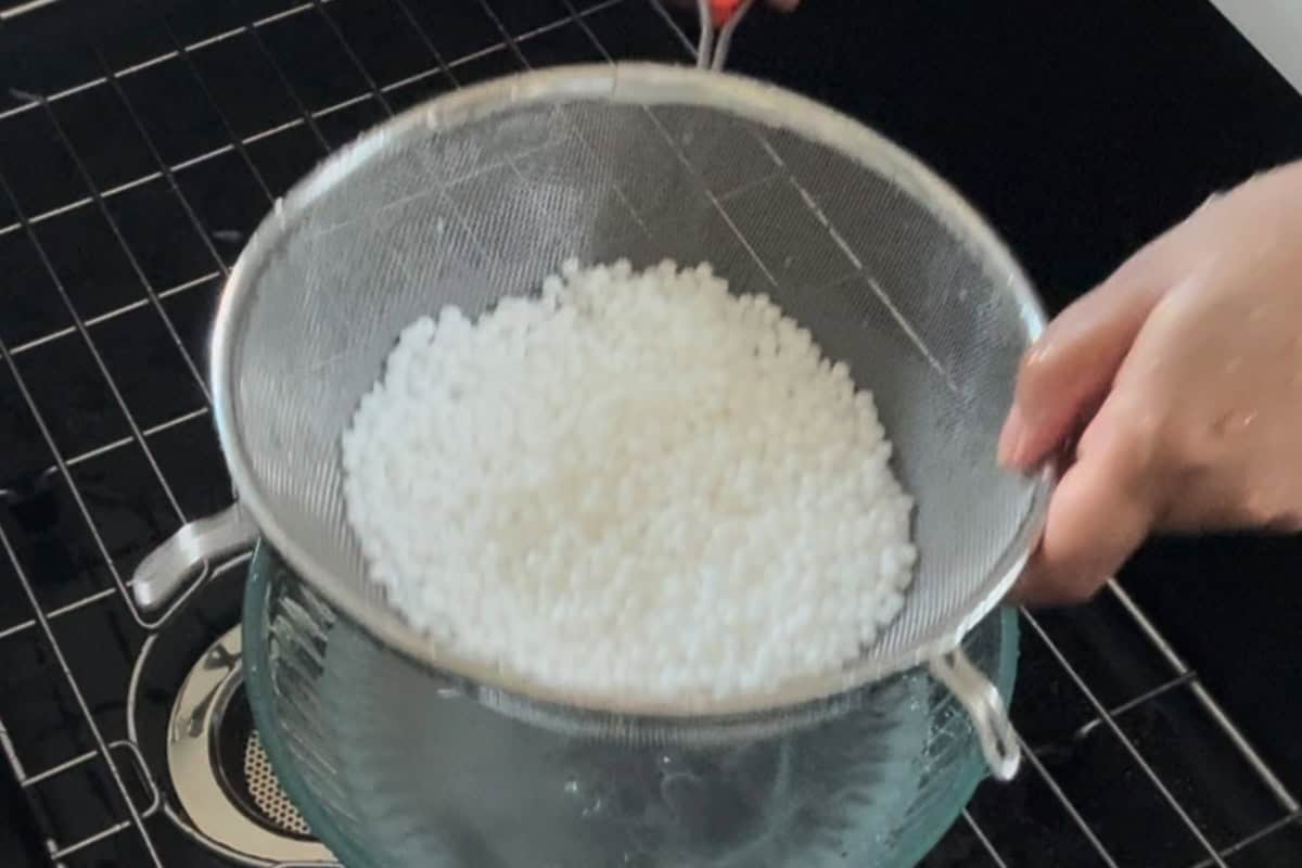 Sabudana rinsed very well with water.