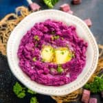 These Instant Pot Mashed Purple Sweet Potatoes are so vibrant and colorful, that you immediately feel like eating them. These are creamy, nutritious, and come together in under 50 minutes (vegetarian, gluten-free).