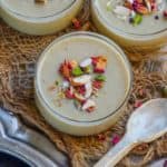 Paan Pannacotta is a fusion dessert where pannacotta is flavored with betel leaves (paan), gulkand (rose jam) and Thandai powder. Make this delicious dessert this Holi