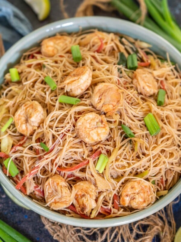 Shrimp Mei Fun (Rice Noodles Stir Fry, Shrimp Mai Fun) is an Asian preparation made using rice noodles, shrimp, and sauces. Make this take-out favorite at home using my easy recipe.