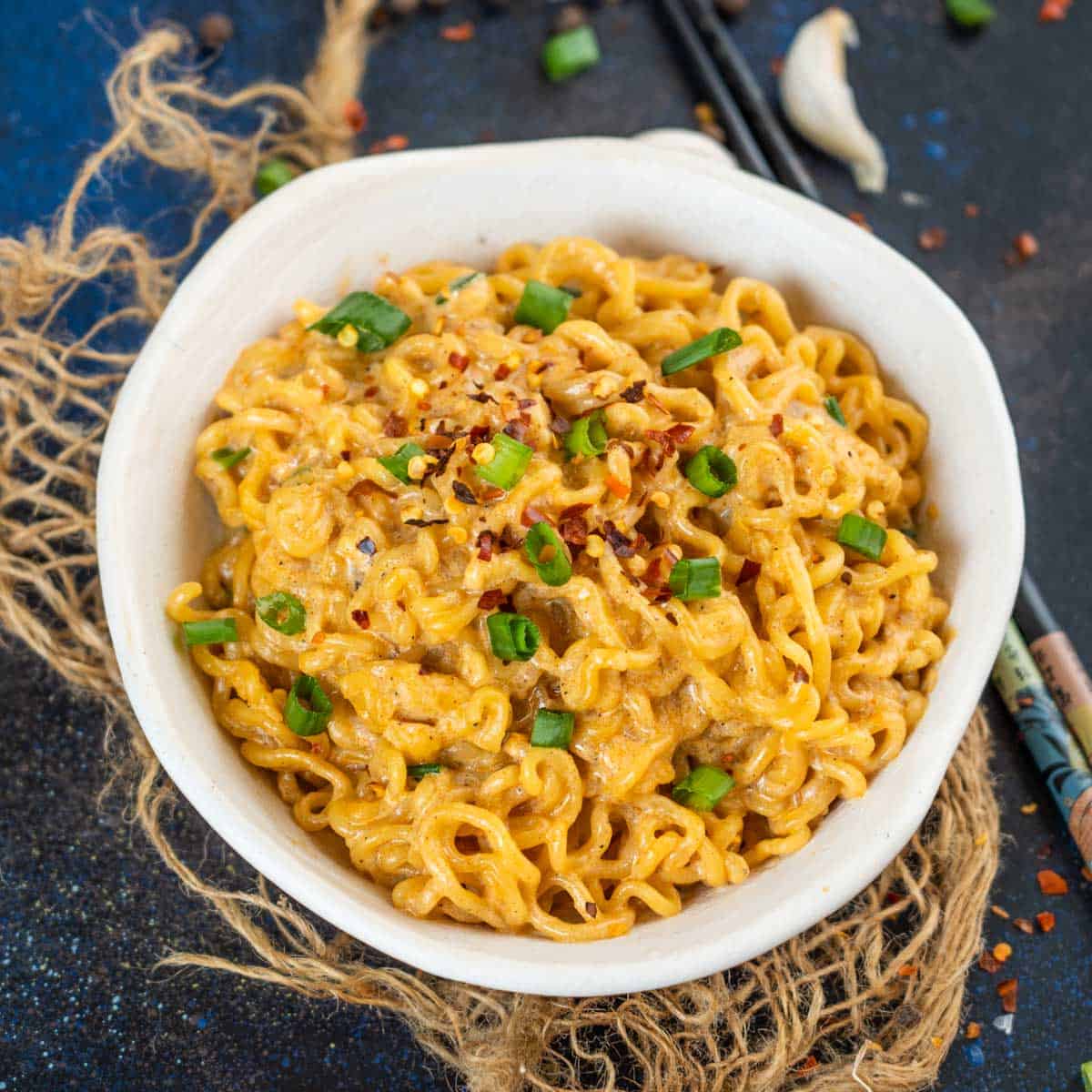 Instant Cheesy Cheese Ramen Noodles Recipe + Video