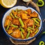 Galgal ka achar served in a bowl.
