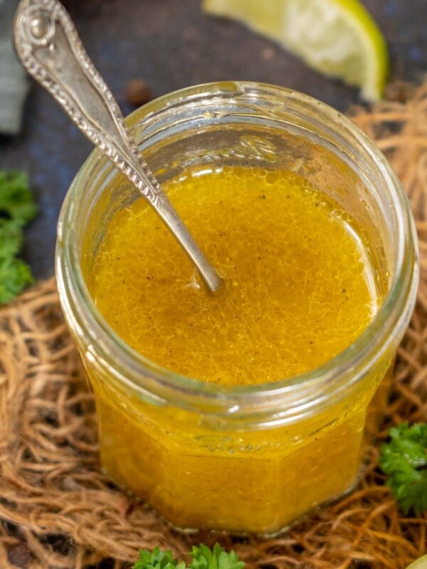 Lemon Pepper Salad Dressing (Lemon Pepper Vinaigrette) is a healthy and delicious dressing that comes together in just 5 minutes using 5 simple ingredients. Drizzle it over your salads or roasted veggies.