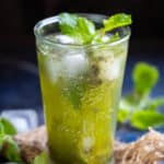 Mint Cooler is a refreshing summer drink made using fresh mint leaves, lime juice, and chia seeds. Add a splash of your favorite alcohol to make a cocktail.