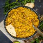 Masala khichdi served in a bowl.
