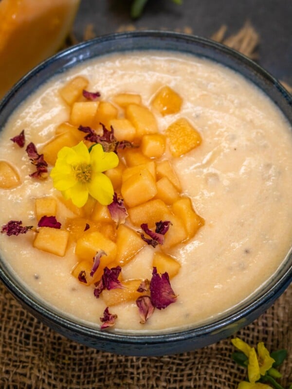 Muskmelon Sago Pudding is a delicious dessert that comes together in no time using simple ingredients. Make it using my easy recipe.