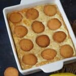 Banana Pudding Brownies is a perfect combination of chewy fudgy brownies and an old-fashioned banana pudding. Try my easy recipe here.