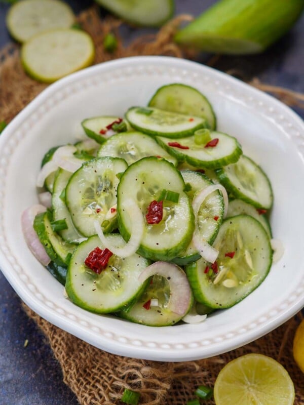 Jamaican Cucumber Salad is a refreshing salad that is made for everyday meals in most Caribbean homes. It comes together in 10 minutes using simple ingredients (vegan, gluten-free).