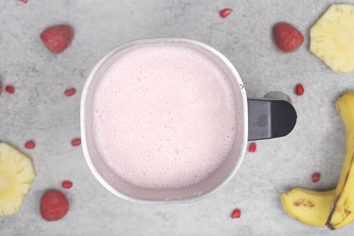 Ready pineapple plunge tropical smoothie.