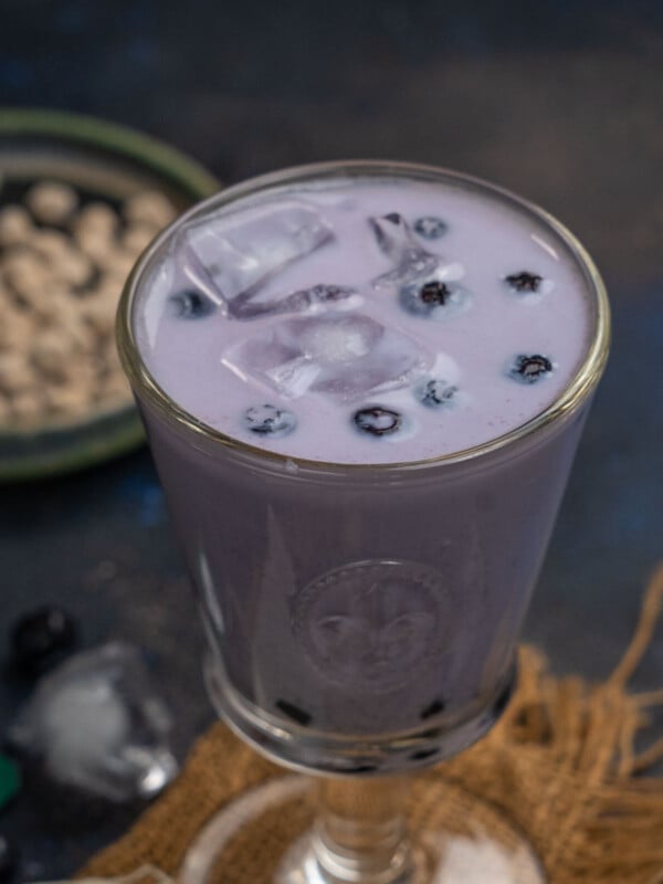 This homemade Blueberry Boba Tea (Blueberry Milk Bubble Tea) tastes just like your favorite cafe and can be made at a fraction of the cost using simple ingredients. Try my easy recipe (vegetarian, gluten-free).