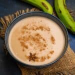 Haitian plantain porridge served in a bowl.