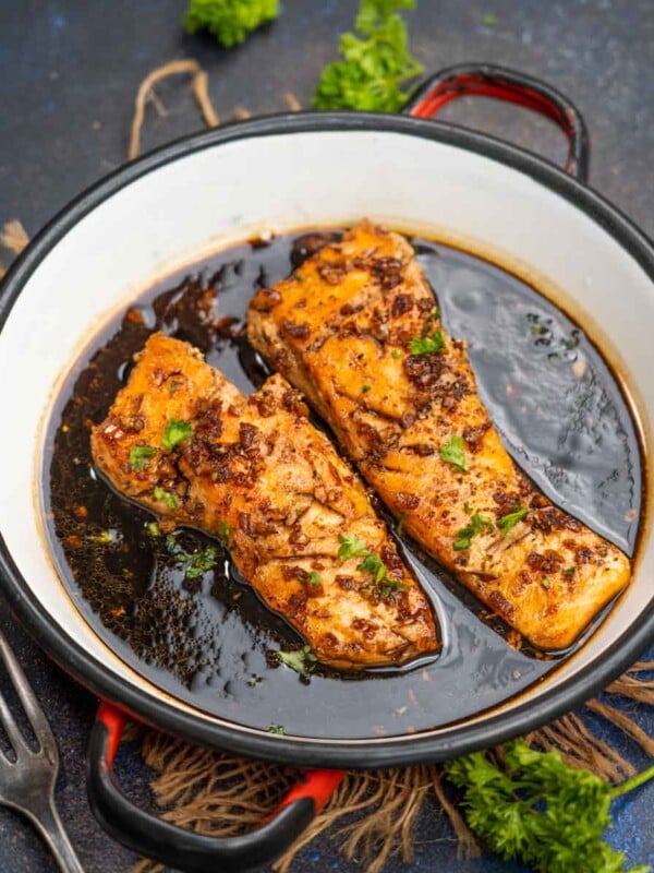 This Japanese Steakhouse Style Hibachi Salmon is super easy to make at home using simple ingredients. Serve it with Hibachi fried rice for a hearty meal.